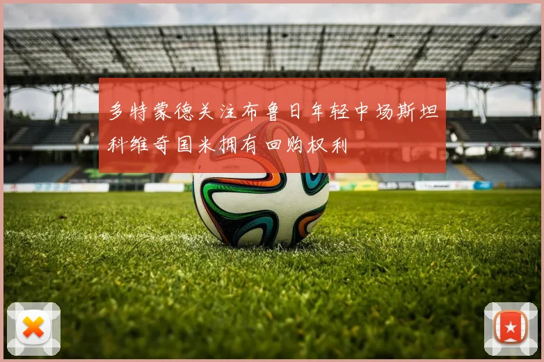 多特蒙德关注布鲁日年轻中场斯坦科维奇国米拥有回购权利
